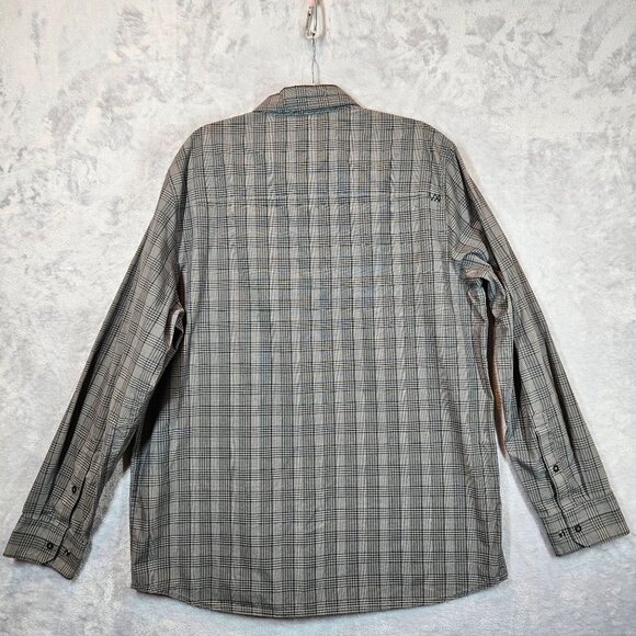 5.11 Tactical Gray Plaid Mens L  Long Sleeve Snap close Shirt business casual - Picture 2 of 13